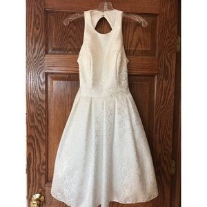 short white sherri hill prom dress